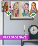 Fars dags gave - Vandmaleri efter dine fotos - Just Karikatur