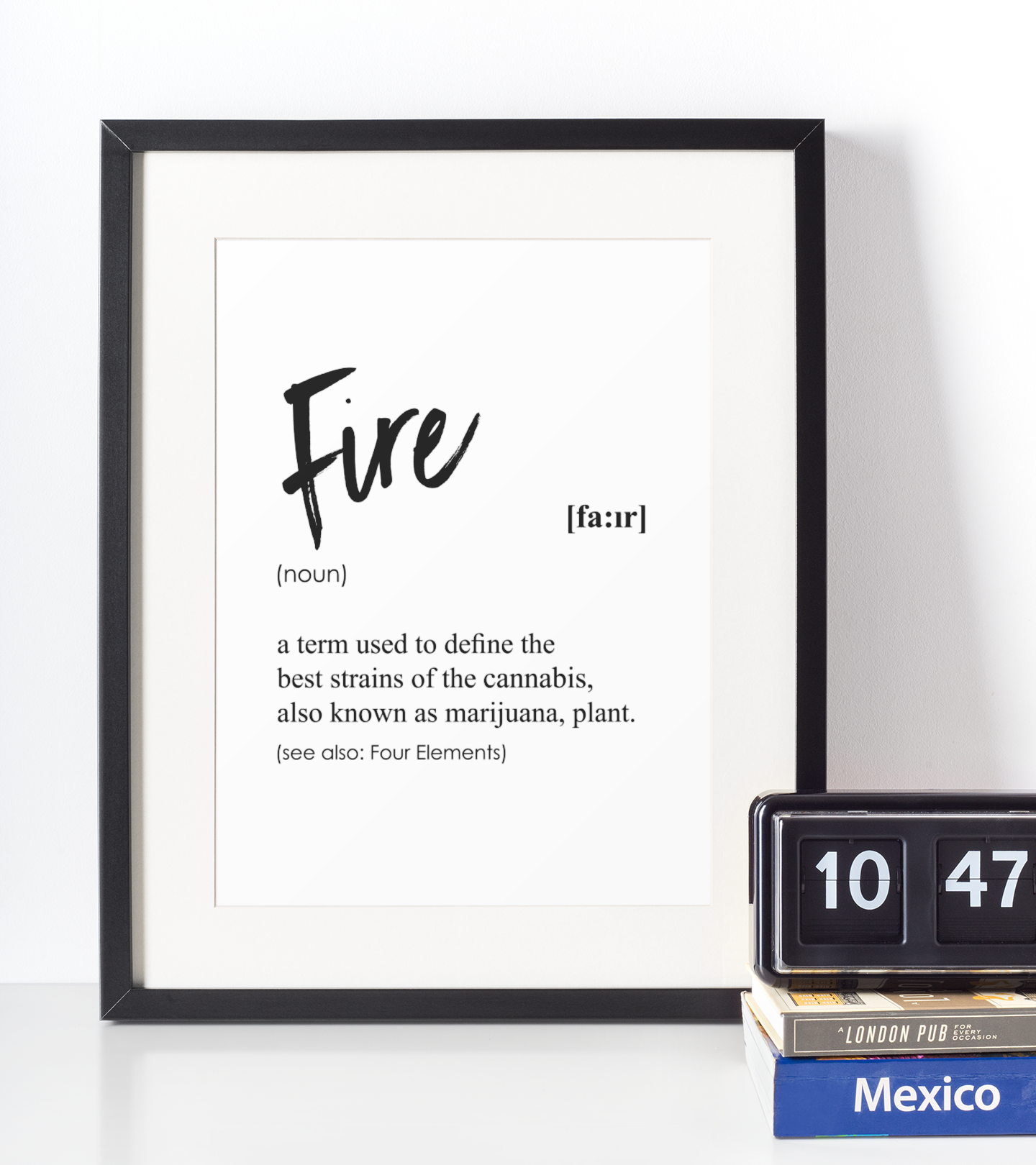 Fire definition plakat - Just Karikatur