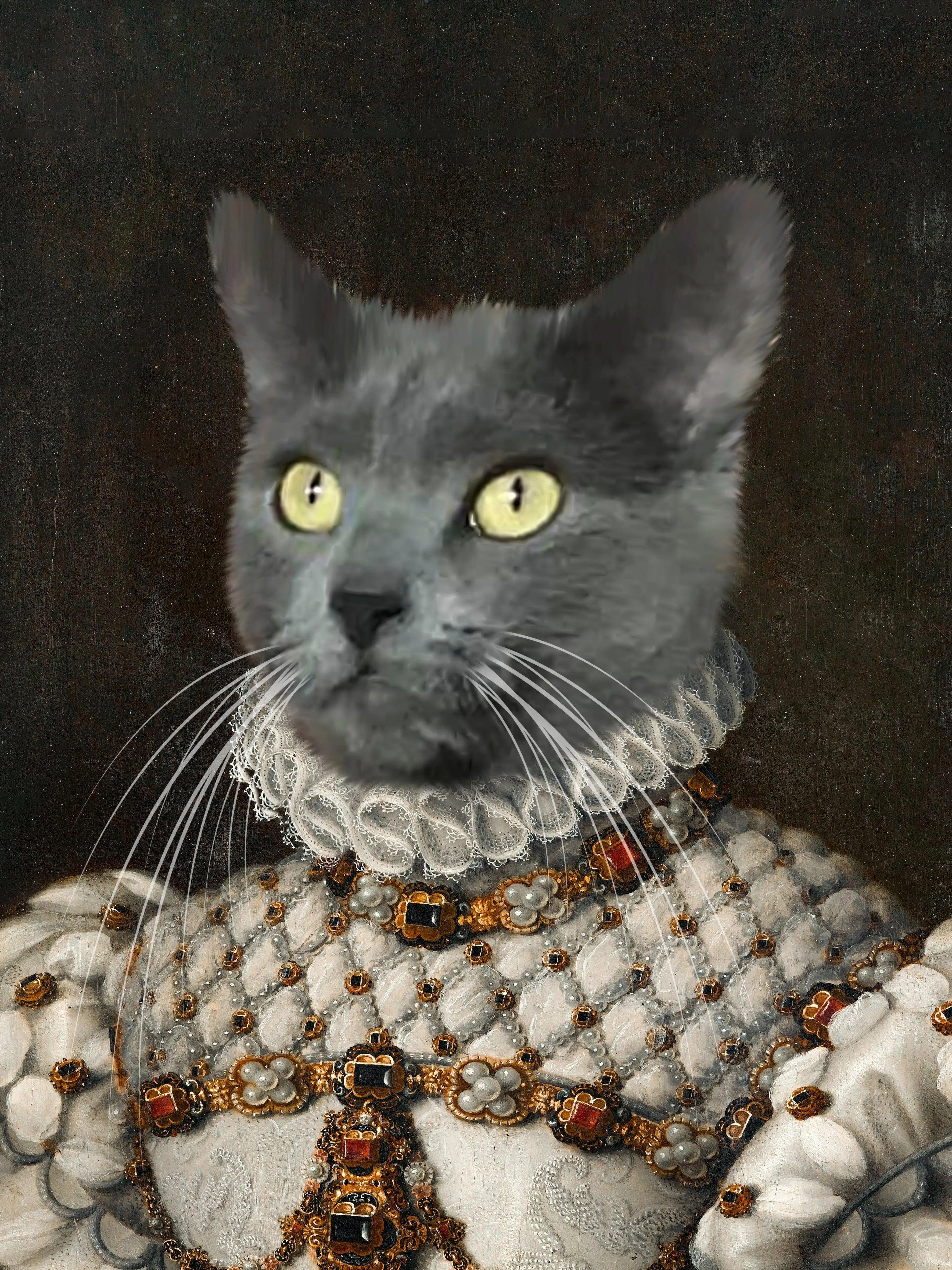 Royal kæledyrsportræt 19 - Freja - Just Karikatur