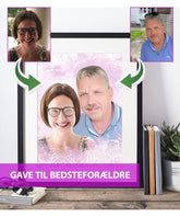 Gave til bedsteforældre - Dream portræt efter dine fotos - Just Karikatur