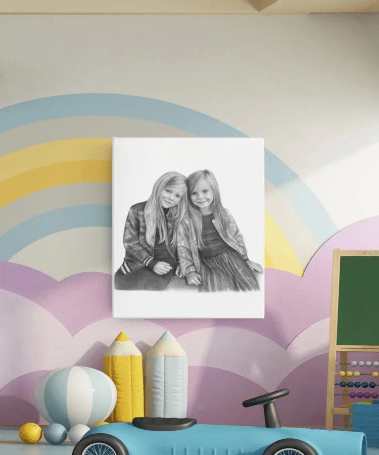 Gave til ham eller hende - Portrættegning efter dine fotos - Just Karikatur