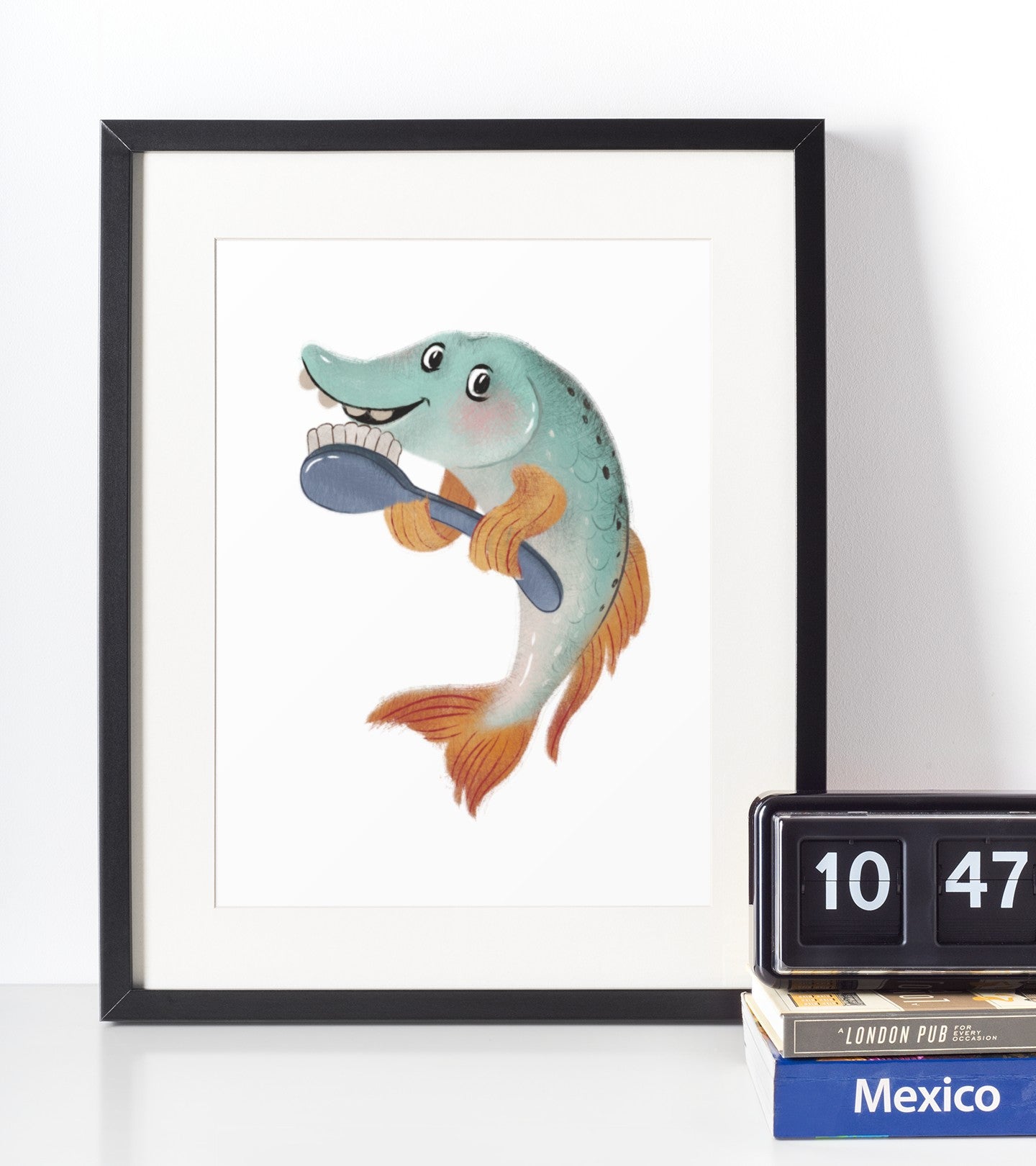 Gedde - Børneplakat - Just Karikatur