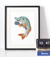 Gedde - Børneplakat - Just Karikatur