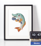 Gedde - Børneplakat - Just Karikatur