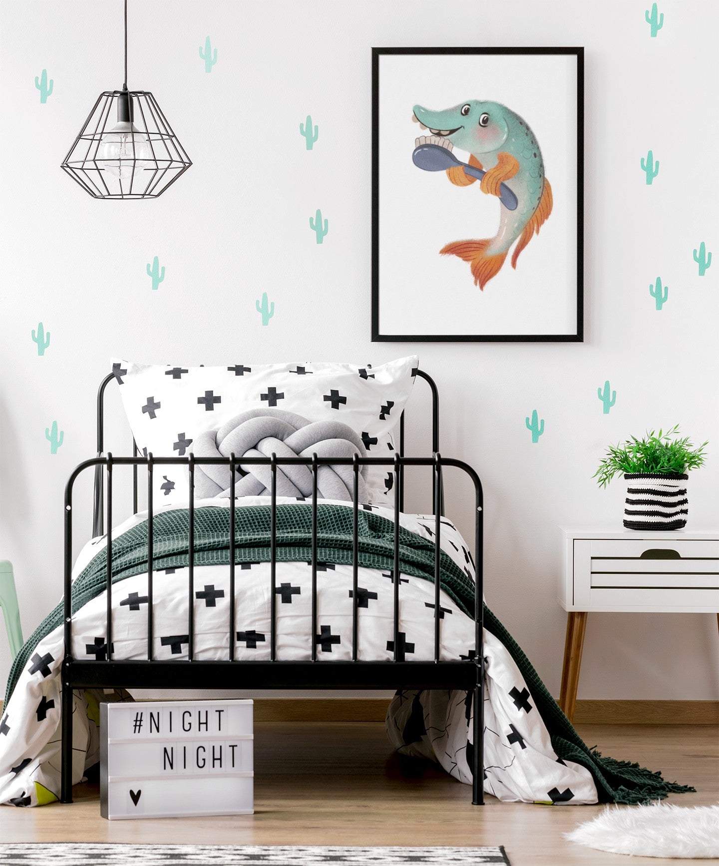 Gedde - Børneplakat - Just Karikatur