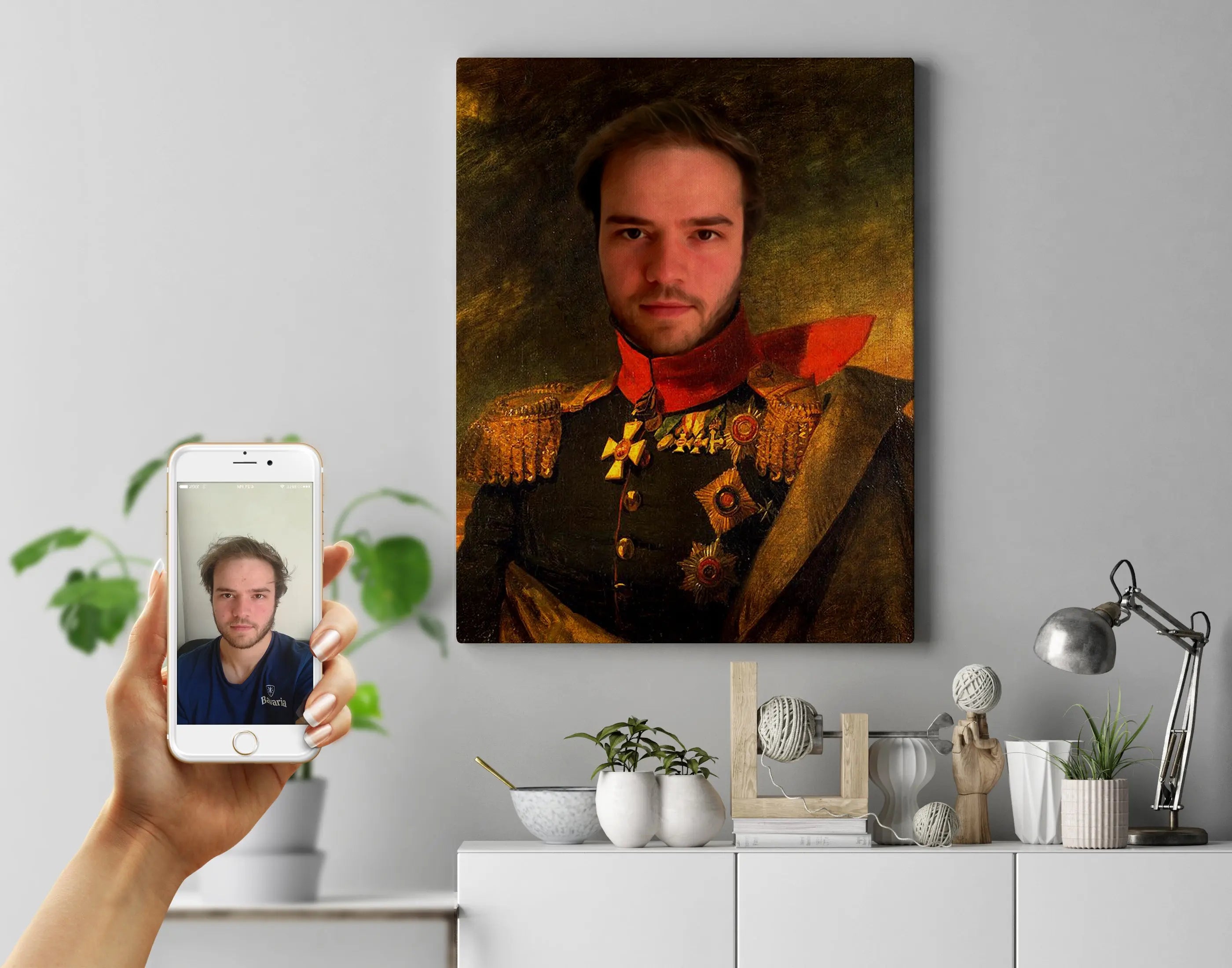 General 8 - Royal portræt efter dine fotos - Just Karikatur