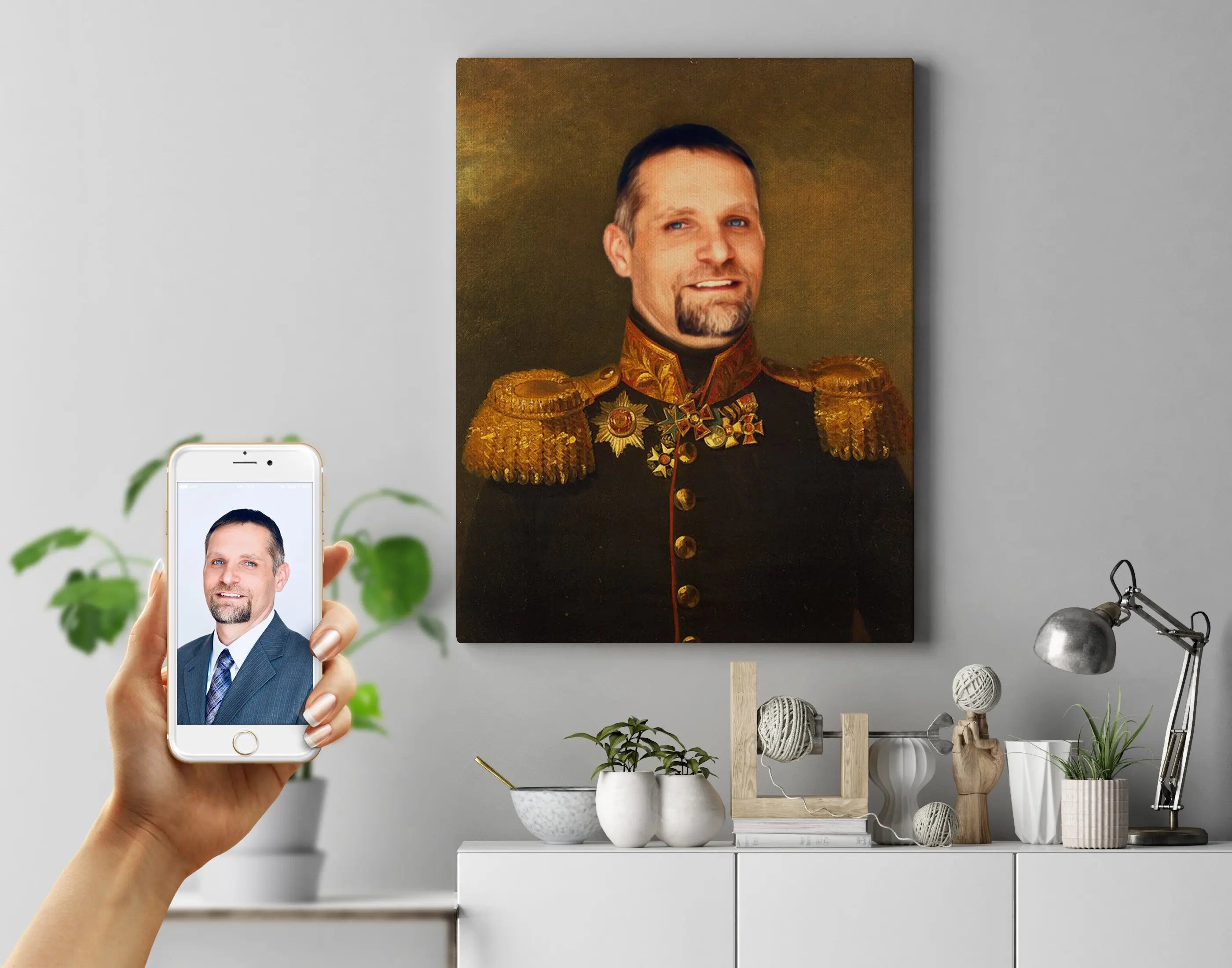 General 9 - Royal portræt efter dine fotos - Just Karikatur