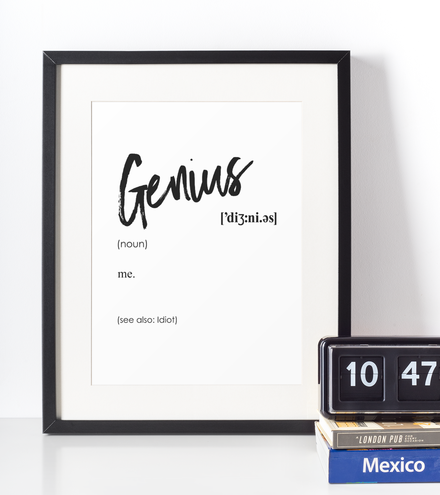 Genius definition plakat - Just Karikatur