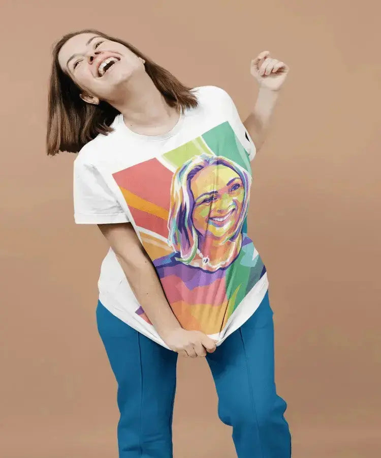 Guldbryllupsgave - pop art tegning efter dine fotos - Just Karikatur