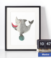 Haj - Børneplakat - Just Karikatur