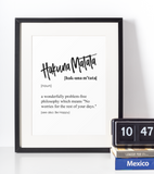 Hakuna matata definition plakat - Just Karikatur