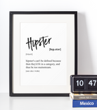 Hipster definition plakat - Just Karikatur