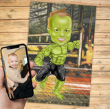 Hulk - karikaturtegning efter dine fotos - Just Karikatur