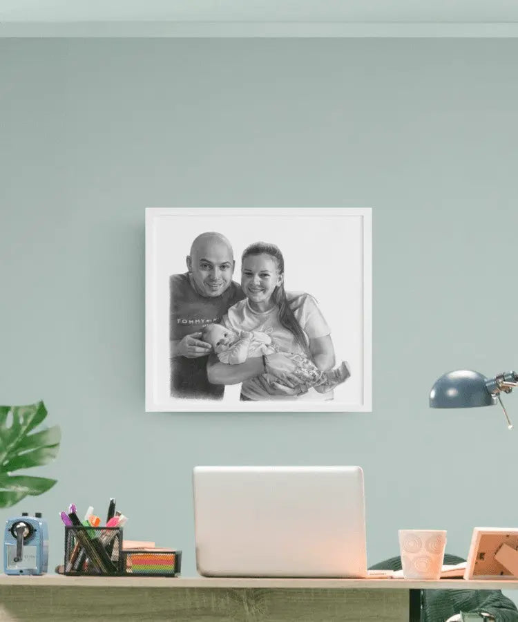 Jubilæumsgave - Portrættegning efter dine fotos - Just Karikatur