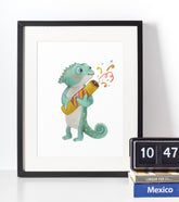 Kamæleon - Børneplakat - Just Karikatur