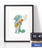 Kamæleon - Børneplakat - Just Karikatur