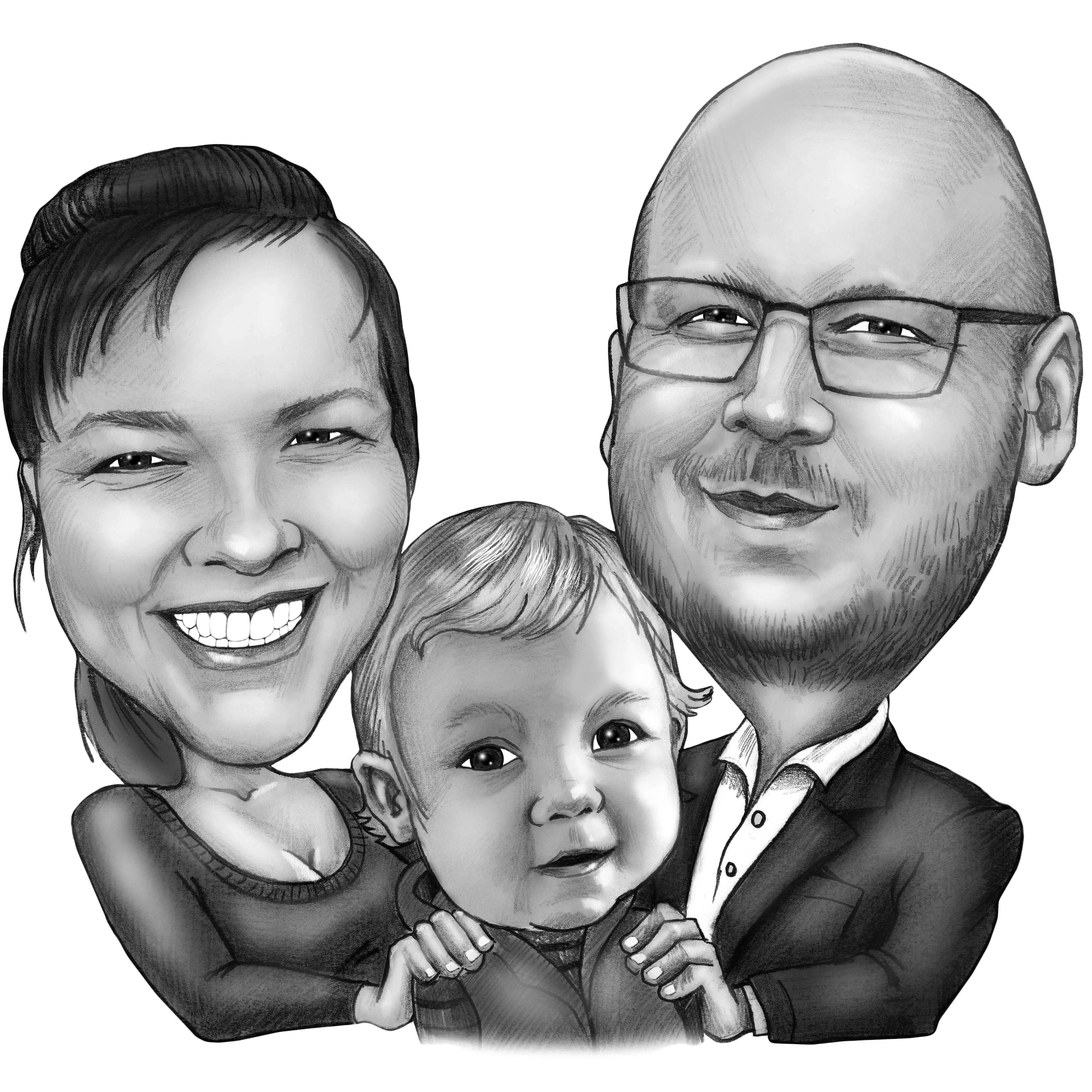 I farver eller sort/hvid (OBS: Bestilles hvis du allerede har en tegning) - Just Karikatur