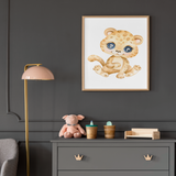 Leopard børne plakat - Just Karikatur