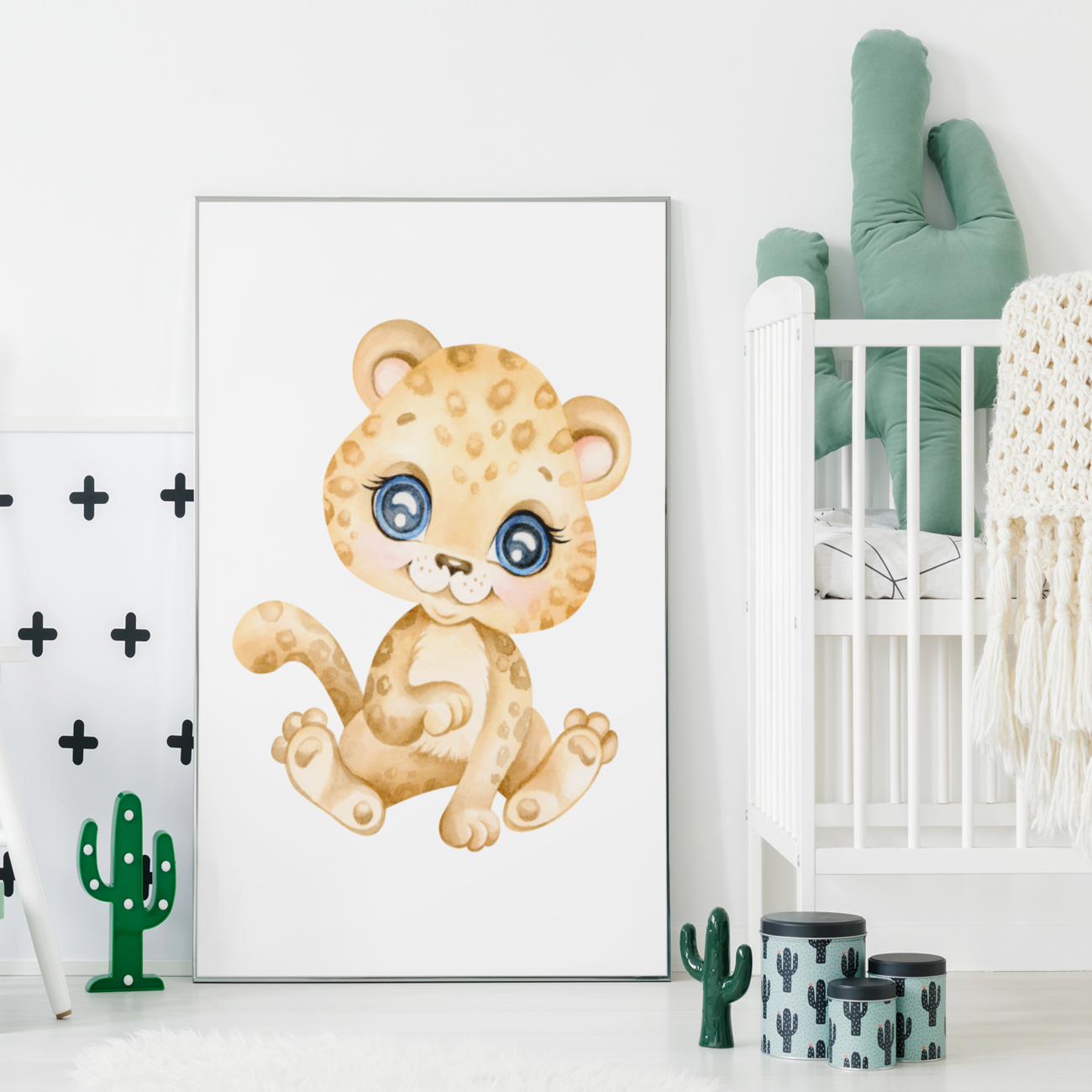 Leopard børne plakat - Just Karikatur