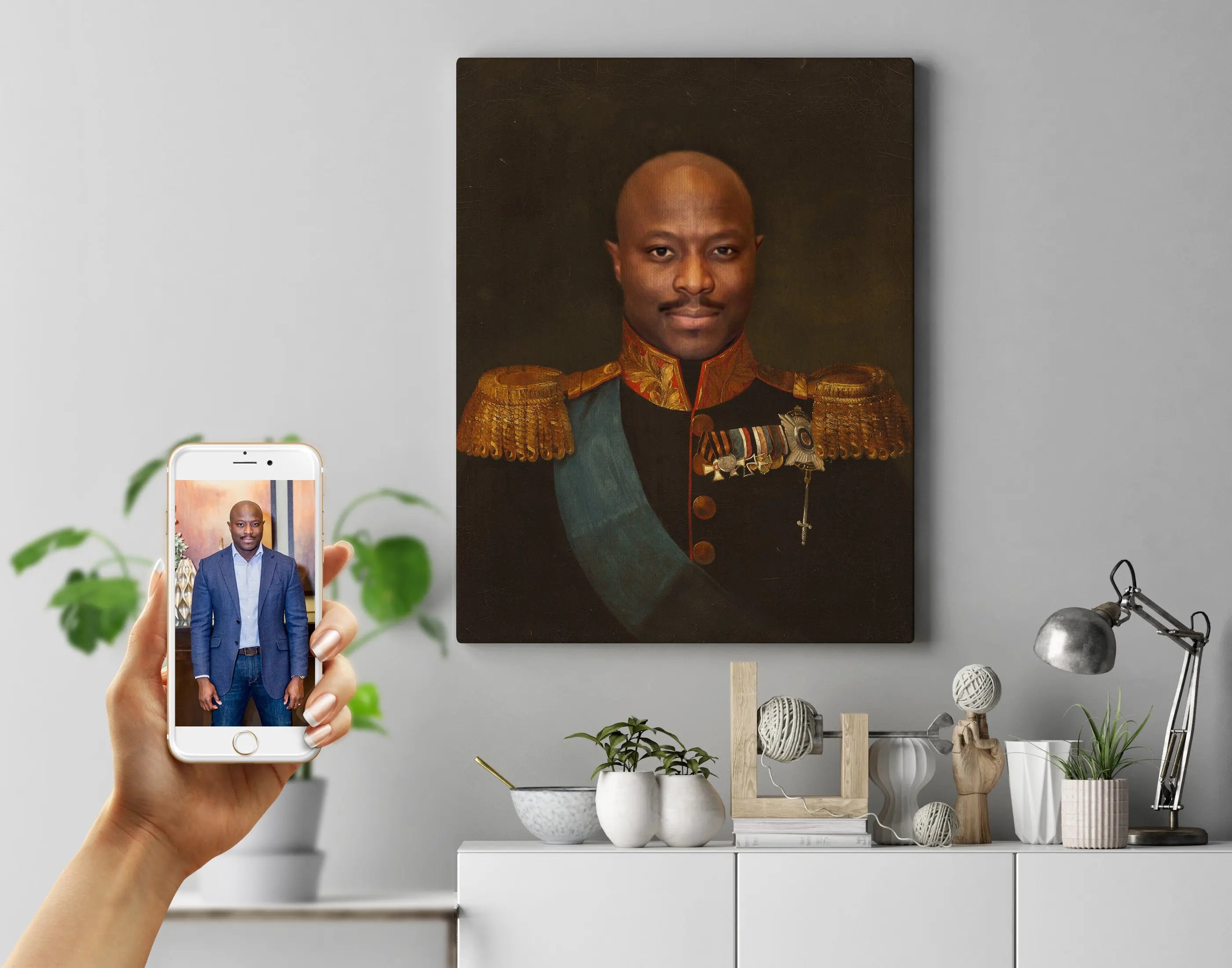 Lieutenant - Royal portræt efter dine fotos - Just Karikatur