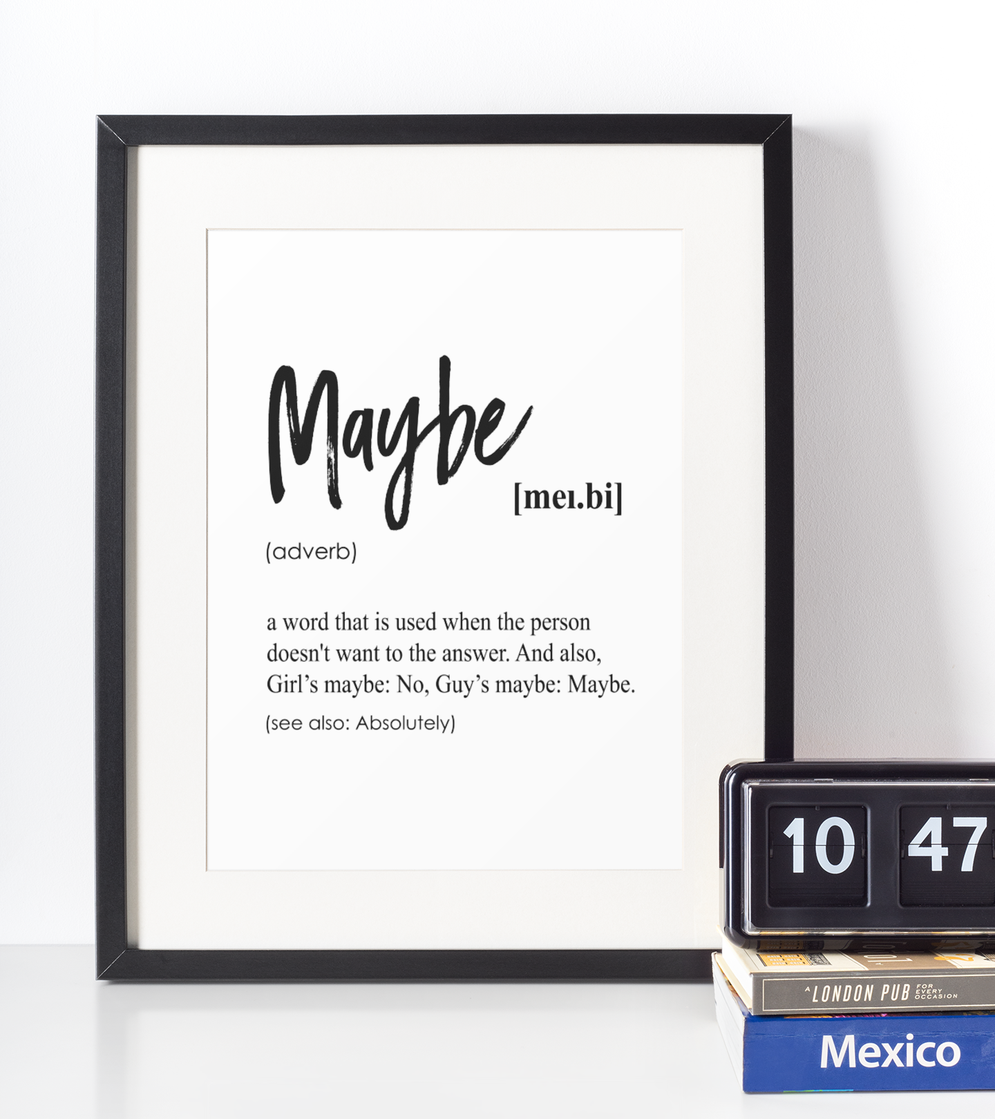 Maybe definition plakat - Just Karikatur