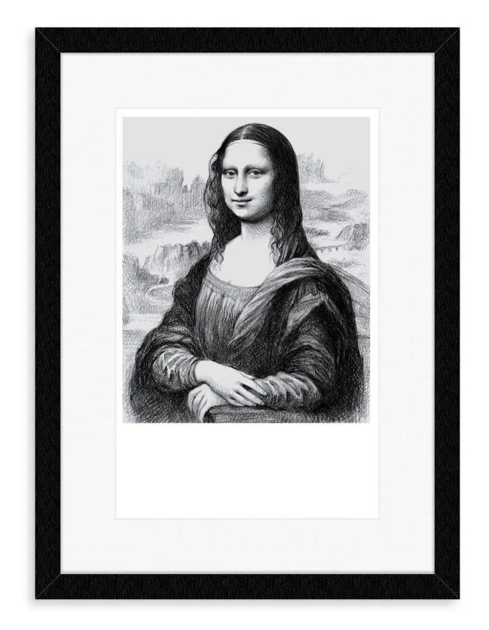 Mona Lisa - Portræt Plakat - Just Karikatur
