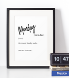 Monday definition plakat - Just Karikatur