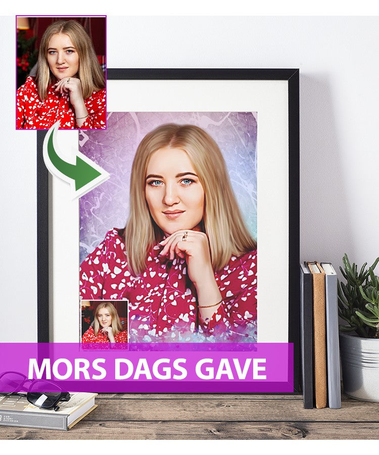 Mors dags gave - Dream portræt efter dine fotos - Just Karikatur