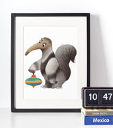 Myresluger - Børneplakat - Just Karikatur