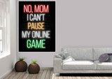 Neon Plakat - No mom - Just Karikatur