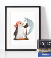 Pingvin - Børneplakat - Just Karikatur