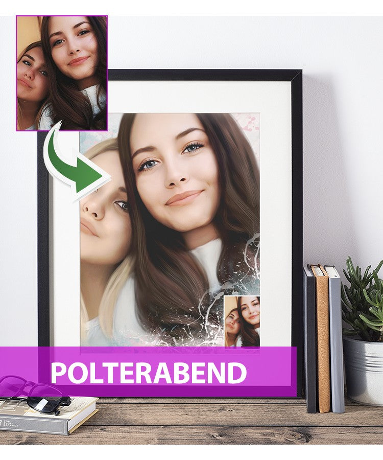 Polterabend - Dream portræt efter dine fotos - Just Karikatur