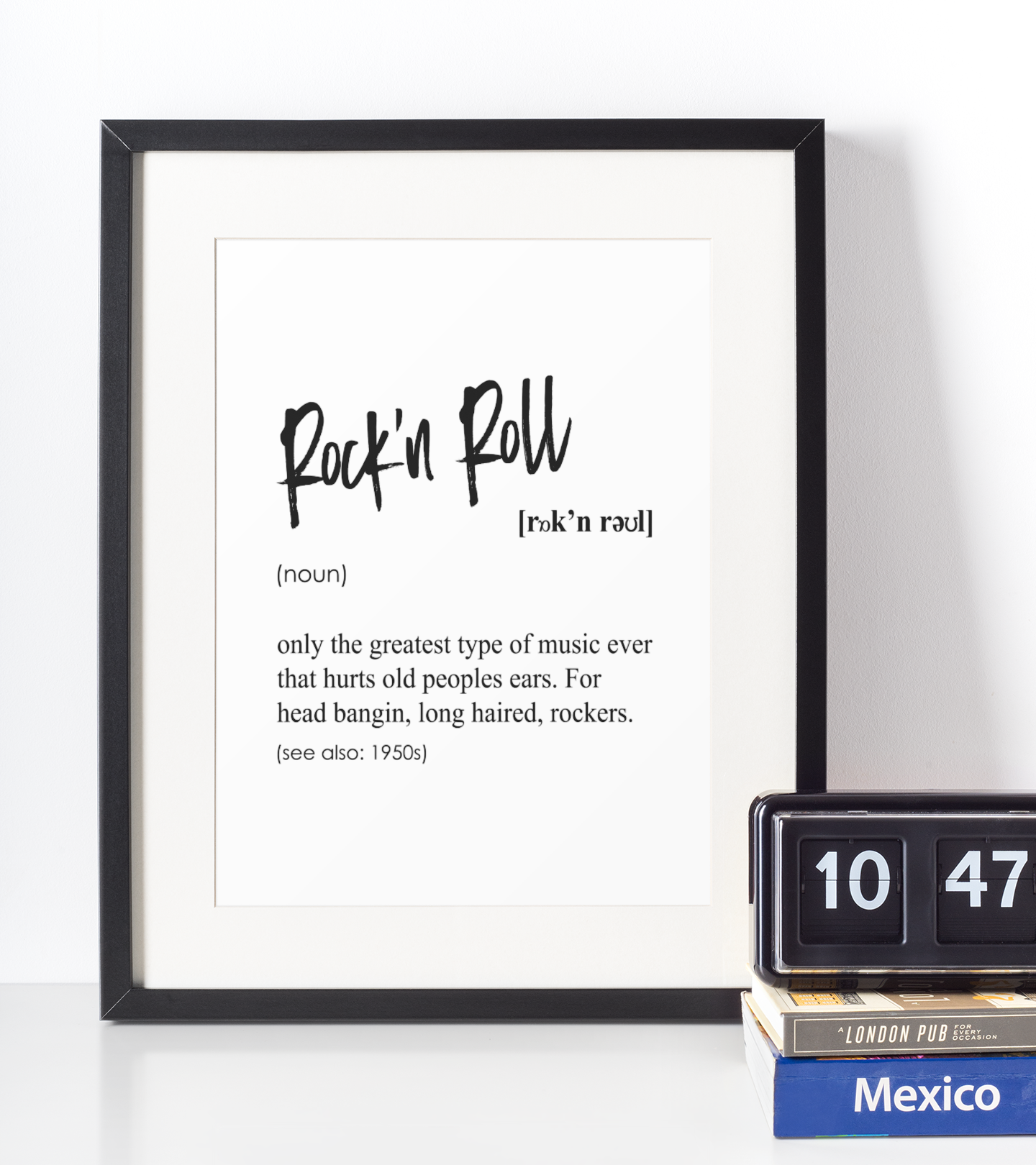 Rocknroll definition plakat - Just Karikatur