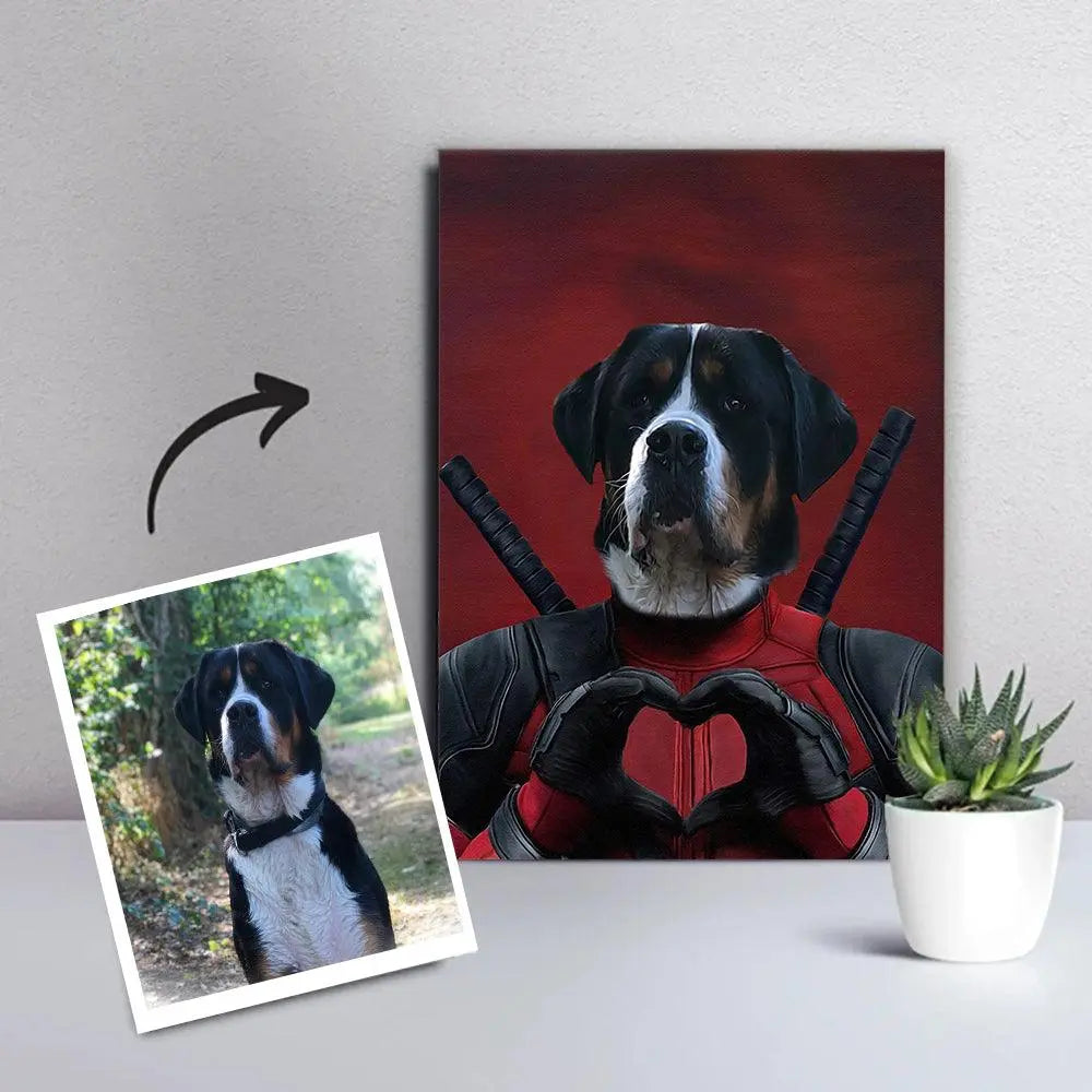 Royal kæledyrsportræt 9 - Rosa - Just Karikatur