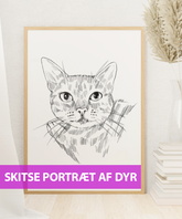Skitse portræt af dyr - tegning efter dine fotos - Just Karikatur