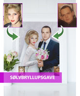 Sølvbryllupsgave - Dream portræt efter dine fotos - Just Karikatur