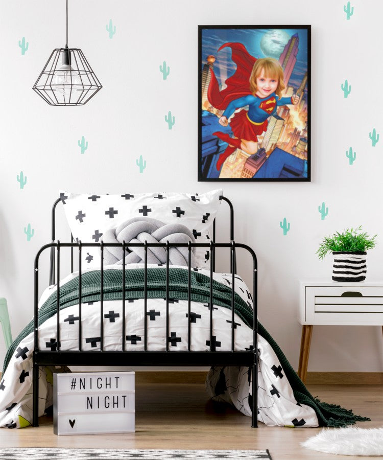 Supergirl - karikaturtegning efter dine fotos - Just Karikatur