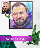 Svendegave - Vandmaleri efter dine fotos - Just Karikatur
