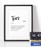 Tears definition plakat - Just Karikatur