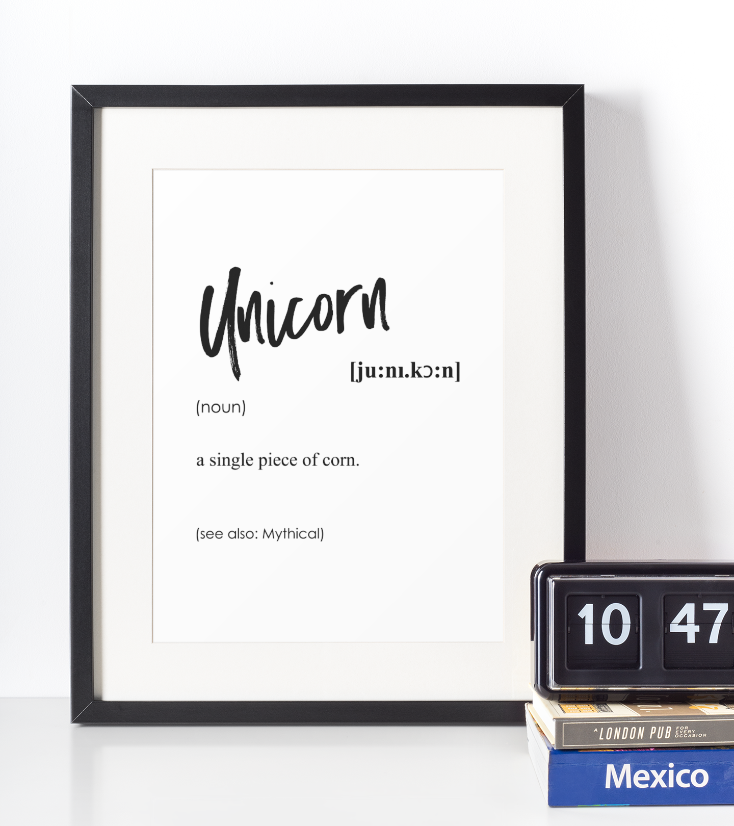 Unicorn definition plakat - Just Karikatur