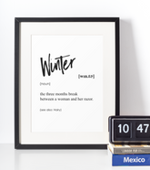 Winter definition plakat - Just Karikatur