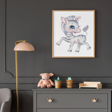 Æsel børne plakat - Just Karikatur