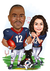 Par tema97 (2 personer) - karikaturtegning efter dine fotos - Just Karikatur