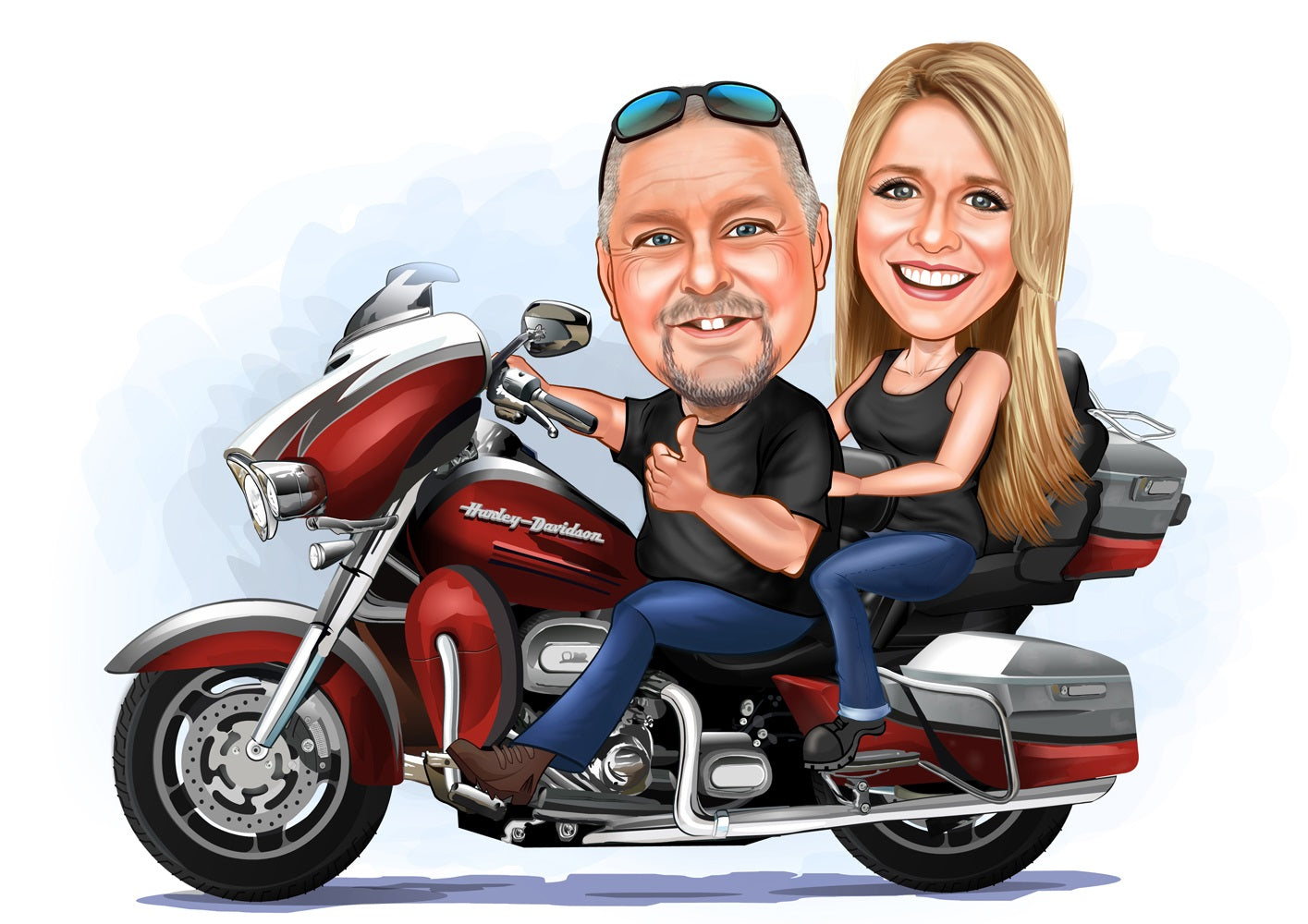 Par tema226 (2 personer) - karikaturtegning efter dine fotos - Just Karikatur