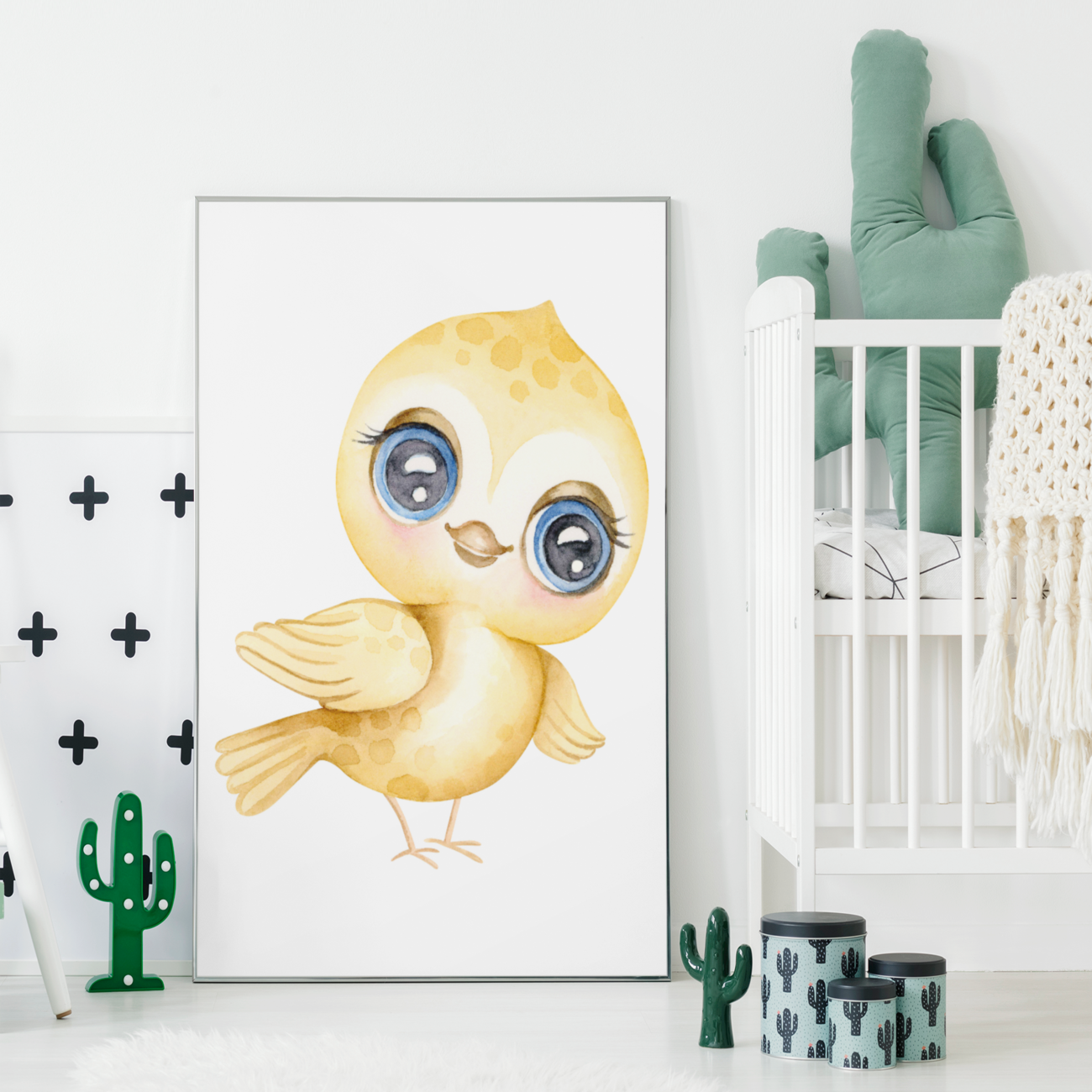 Fugl børne plakat - Just Karikatur
