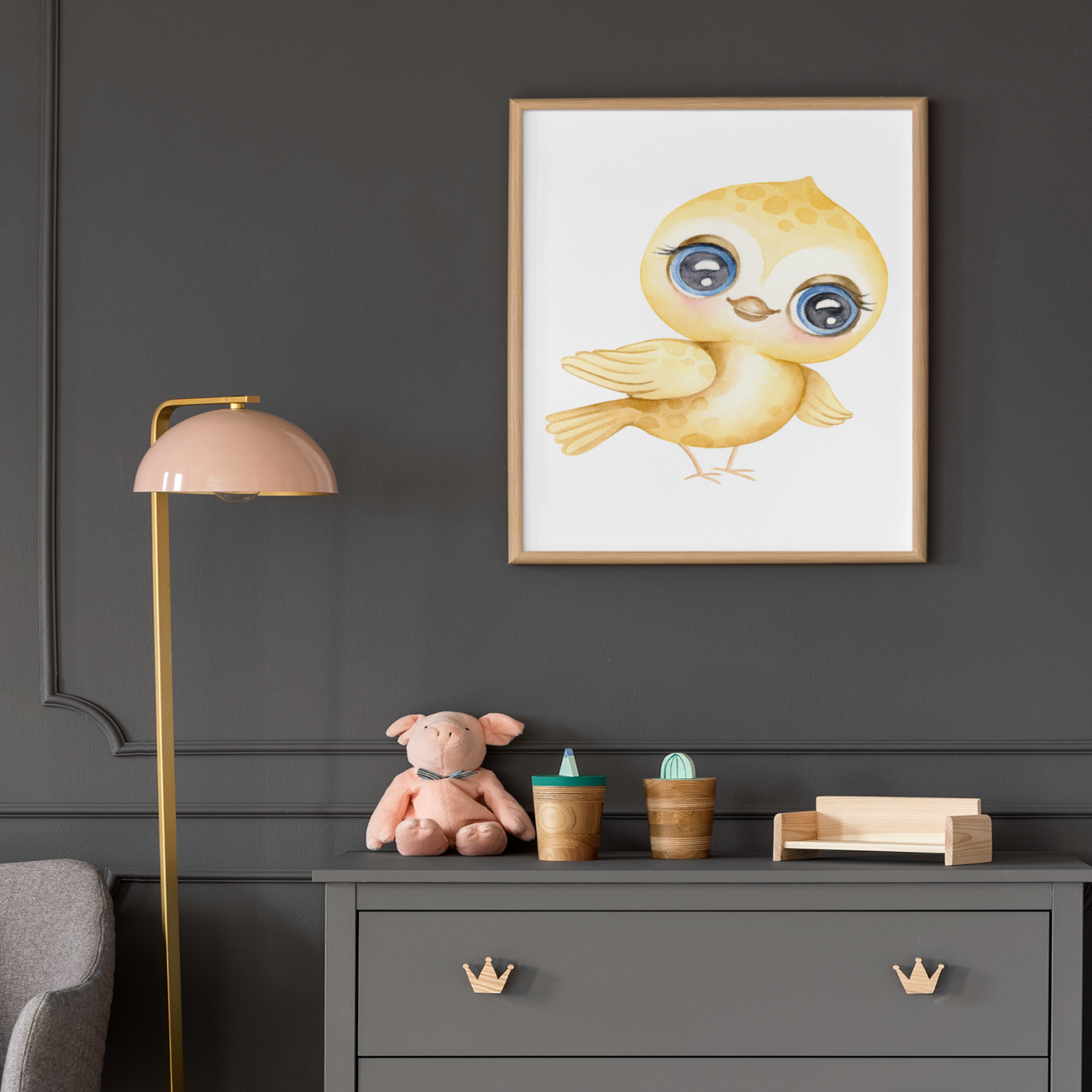 Fugl børne plakat - Just Karikatur