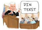 Jurist tema4 (1 person) - karikaturtegning efter dine fotos - Just Karikatur