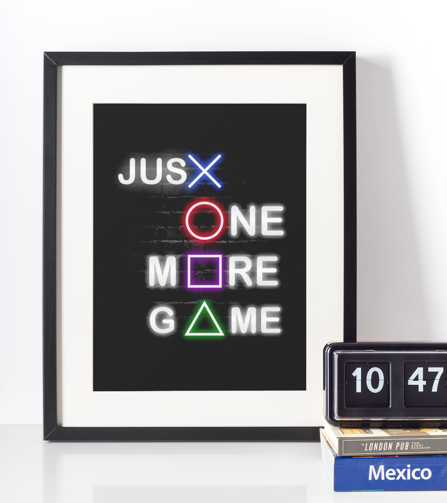 Neon Plakat - Just one more game - Just Karikatur