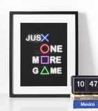 Neon Plakat - Just one more game - Just Karikatur