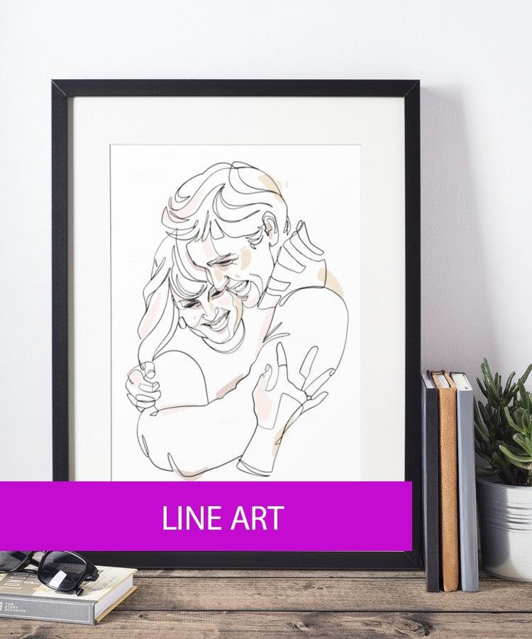 Alle gaveideer - Line art - Just Karikatur
